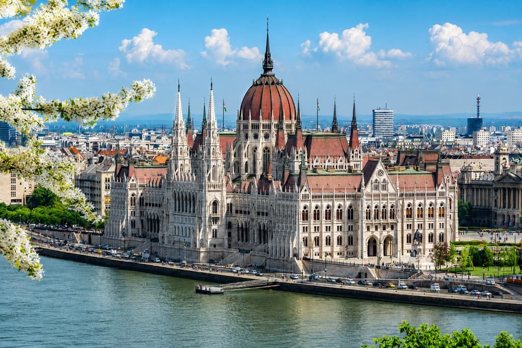 Hungarian Parliament Building and the Danube in Budapest