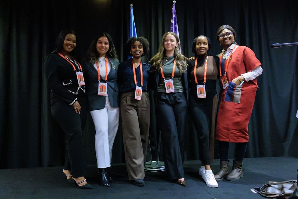 Delegates on stage at the World Leadership Forum